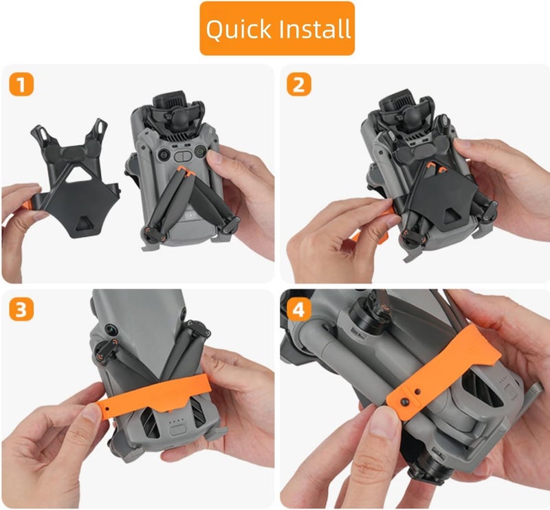 Honlyn Propeller Holder for DJI Mini 5 Pro,Silicone Props Protector for DJI Mini 5 Pro (Orange) - Image 4